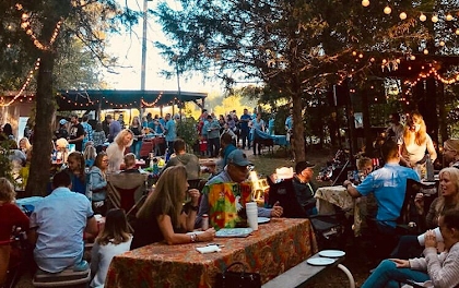 View of Millsap Farms pizza night and attendees during the summer months
